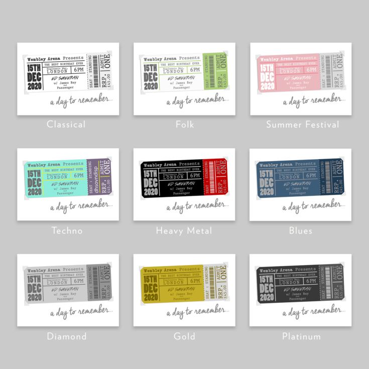 Personalised Concert Ticket Posters product image