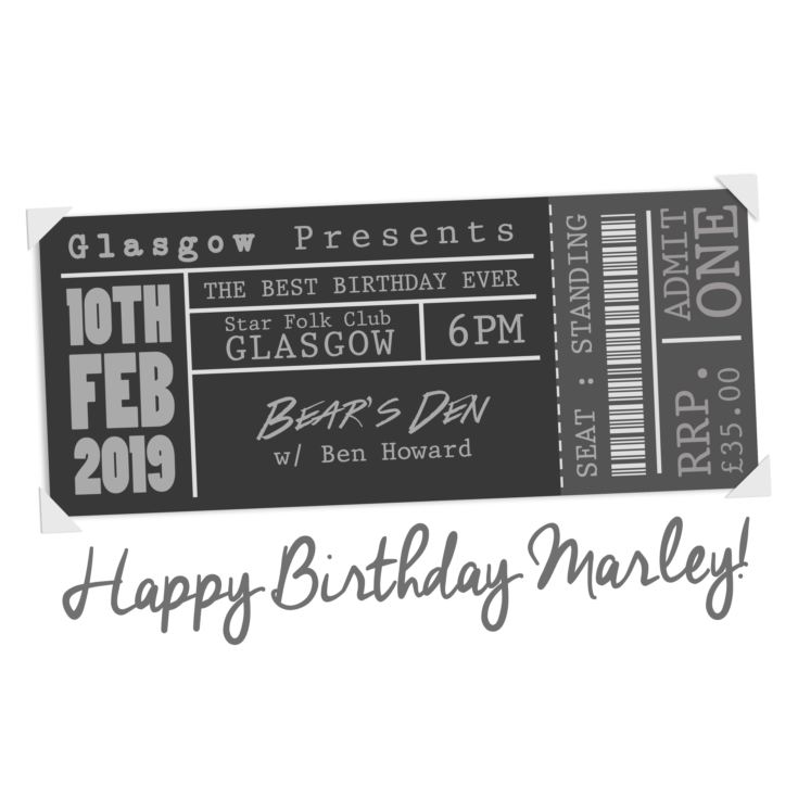 Personalised Concert Ticket Posters product image