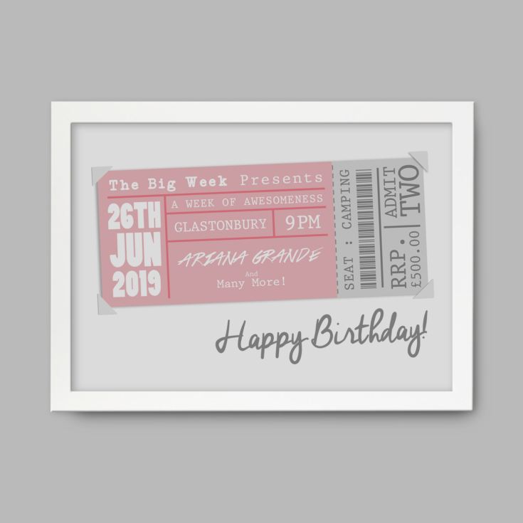 Personalised Concert Ticket Posters product image