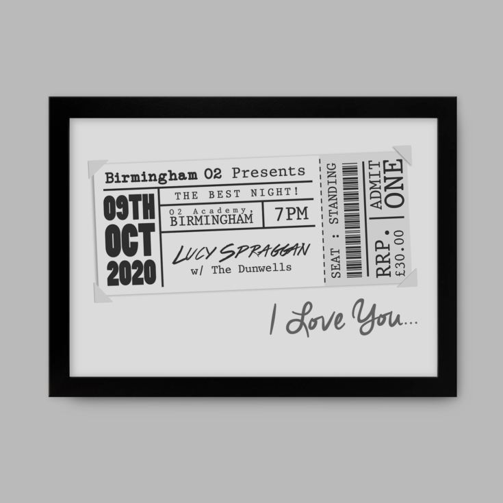 Personalised Concert Ticket Posters product image