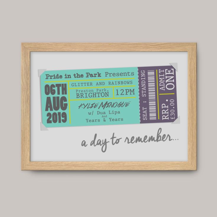 Personalised Concert Ticket Posters product image