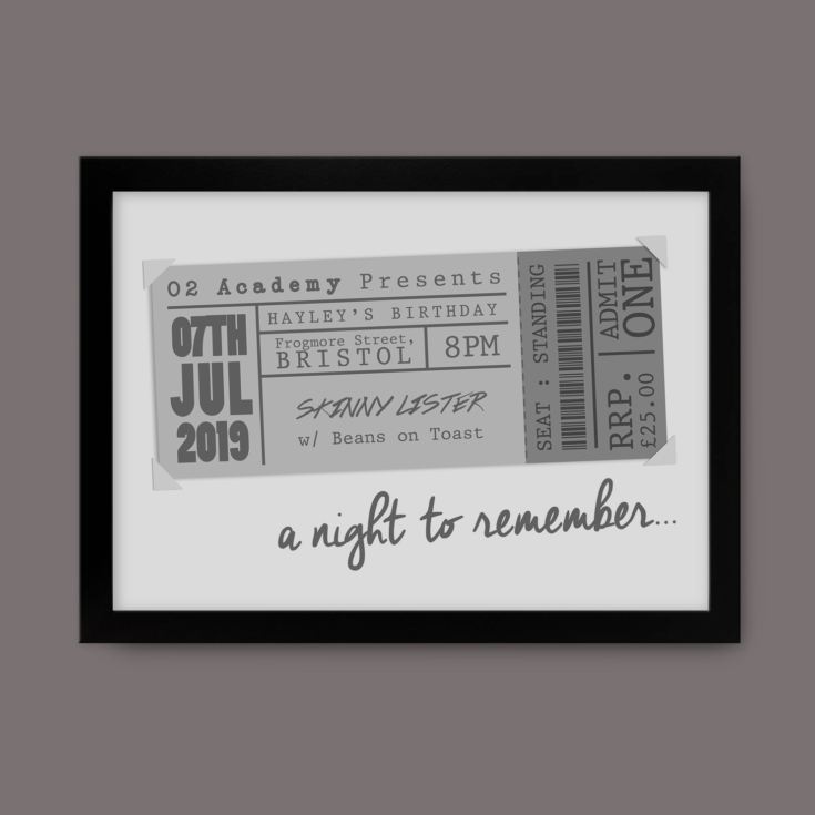 Personalised Concert Ticket Posters product image