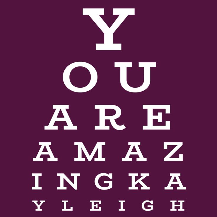 Eye Test Personalised Light Box product image