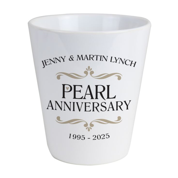 Personalised Pearl Wedding Anniversary Plant Pot product image