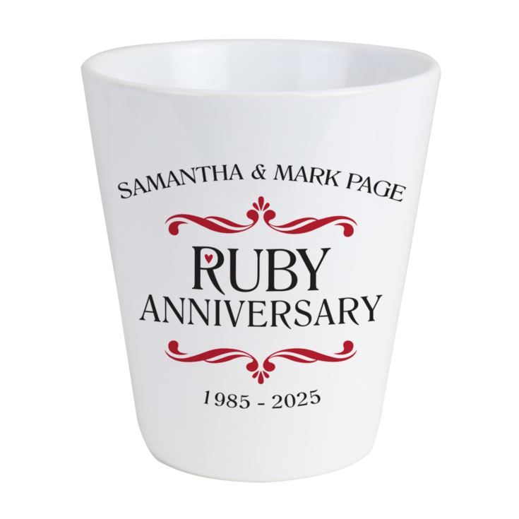 Personalised Ruby Wedding Anniversary Plant Pot product image