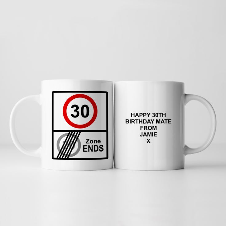 Personalised Zone Ends 30th Birthday Mug product image