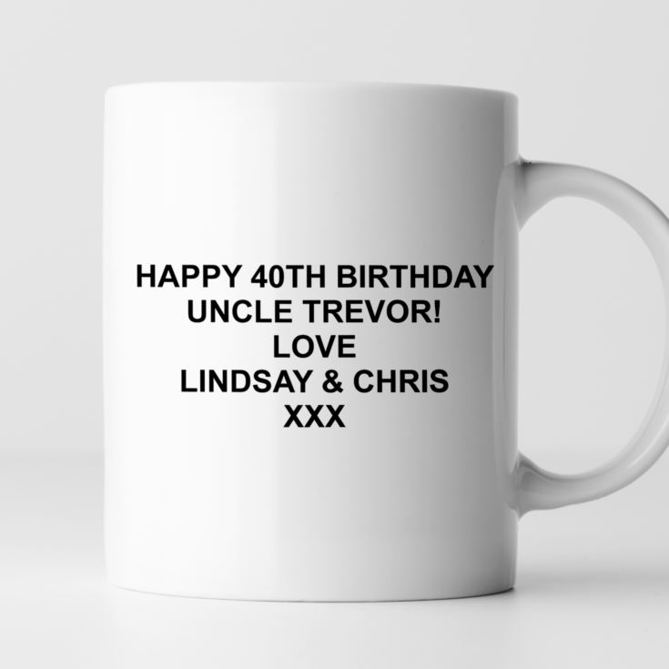 Personalised Zone Ends 40th Birthday Mug product image