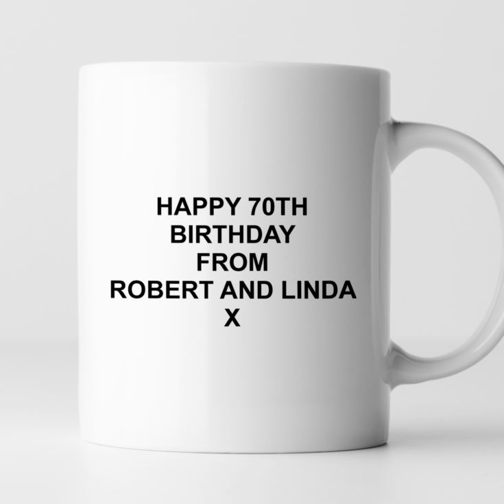 Personalised Zone Ends 70th Birthday Mug product image