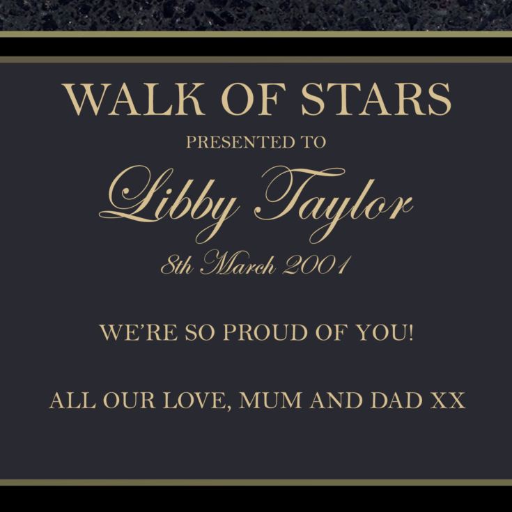 Personalised Walk of Stars Print product image