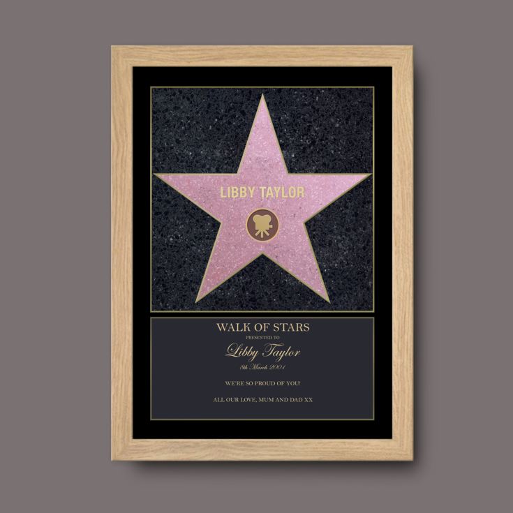 Personalised Walk of Stars Print product image