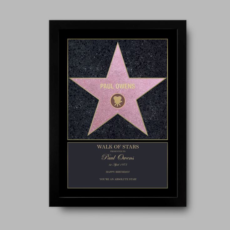 Personalised Walk of Stars Print product image