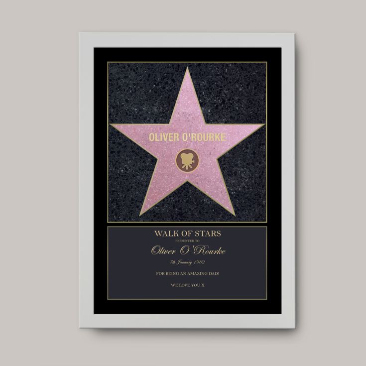 Personalised Walk of Stars Print product image