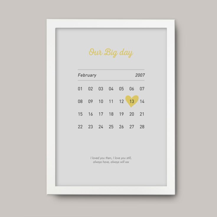 Personalised Anniversary Date Prints product image