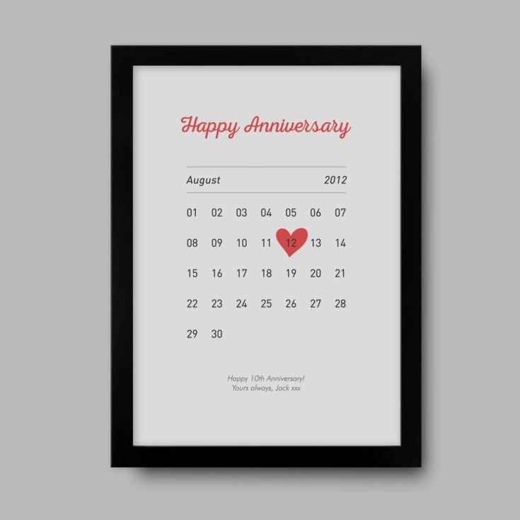 Personalised Anniversary Date Prints product image