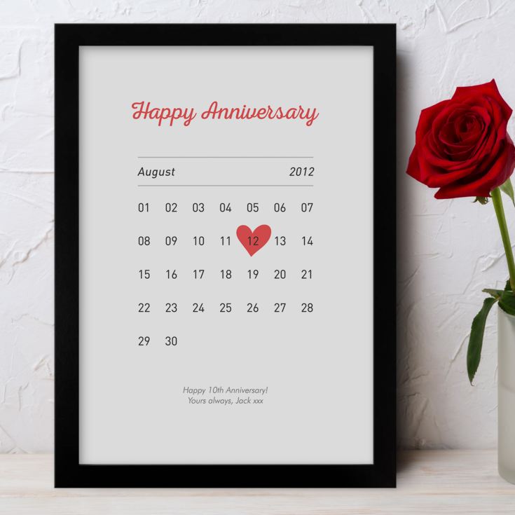 Personalised Anniversary Date Prints product image