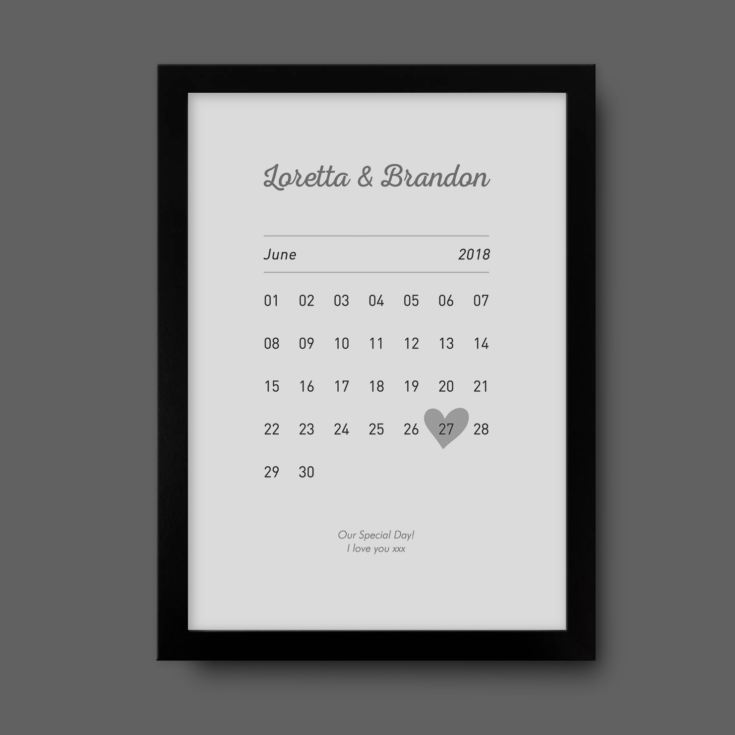 Personalised Anniversary Date Prints product image