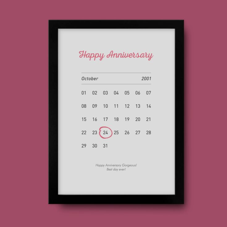 Personalised Anniversary Date Prints product image