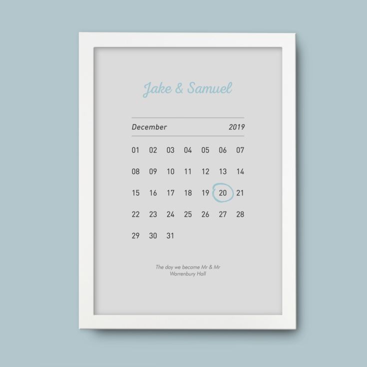 Personalised Anniversary Date Prints product image