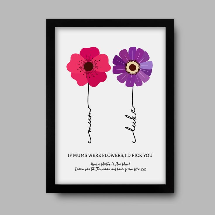 Personalised If Mums Were Flowers Print product image