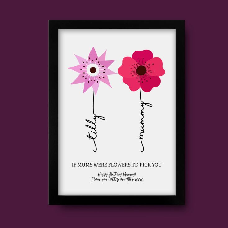 Personalised If Mums Were Flowers Print product image