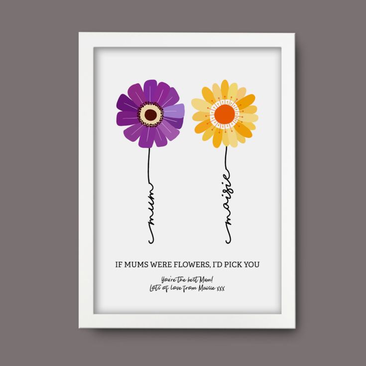 Personalised If Mums Were Flowers Print product image