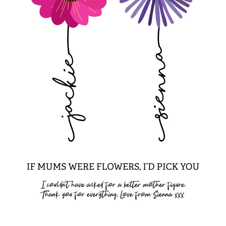 Personalised If Mums Were Flowers Print product image