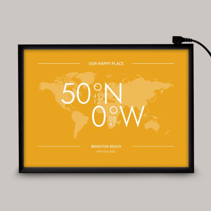 Personalised Atlas Coordinates Light Box product image