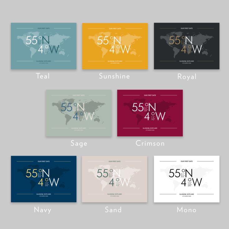 Personalised Atlas Coordinates Light Box product image