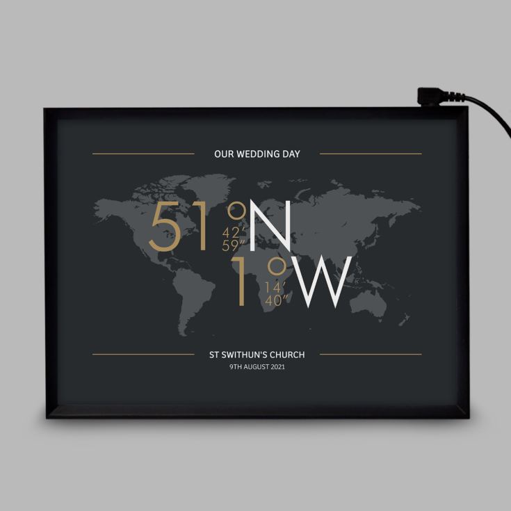 Personalised Atlas Coordinates Light Box product image