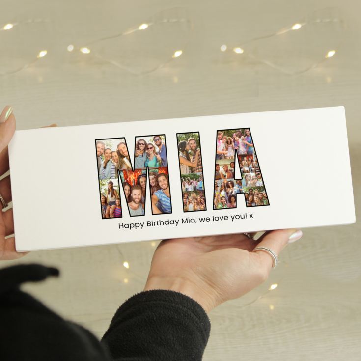 Personalised Photo Name Wooden Mantel Block product image