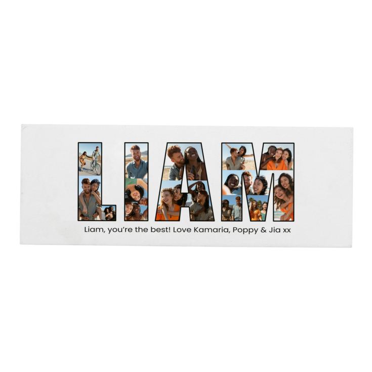 Personalised Photo Name Wooden Mantel Block product image