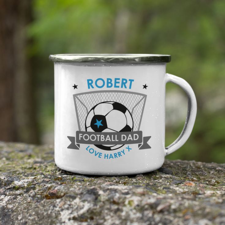 Personalised Football Dad Enamel Mug product image