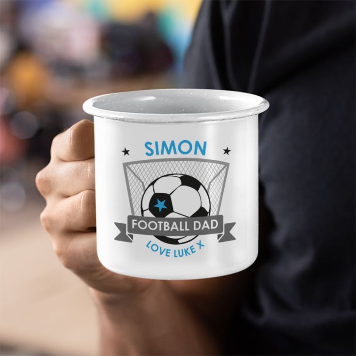 Personalised Football Dad Enamel Mug product image