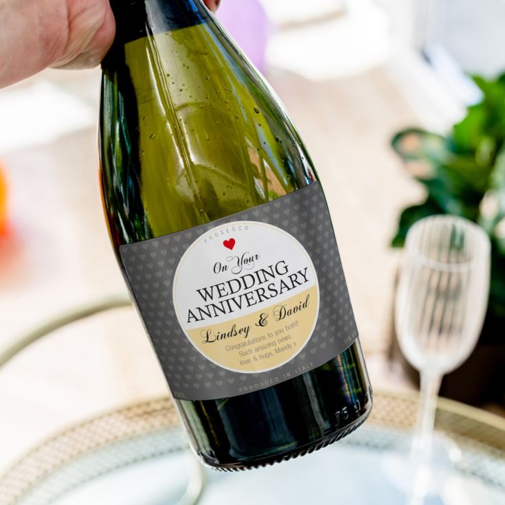 Personalised Wedding Anniversary Prosecco product image