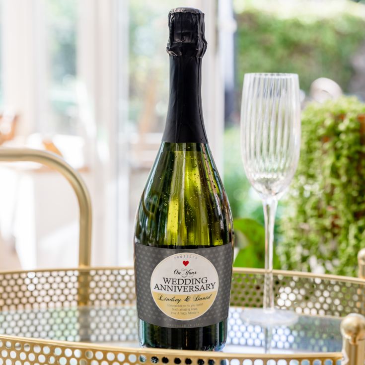 Personalised Wedding Anniversary Prosecco product image