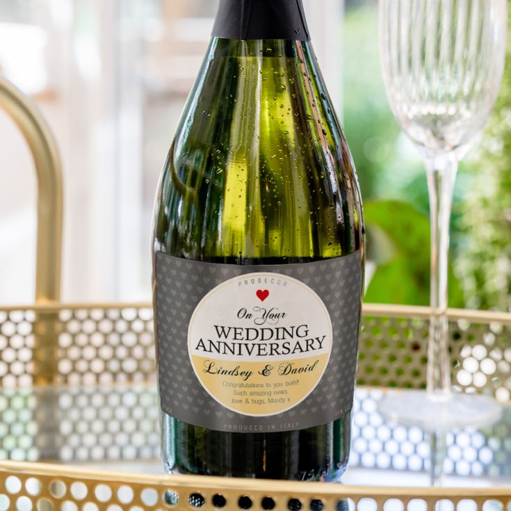 Personalised Wedding Anniversary Prosecco product image