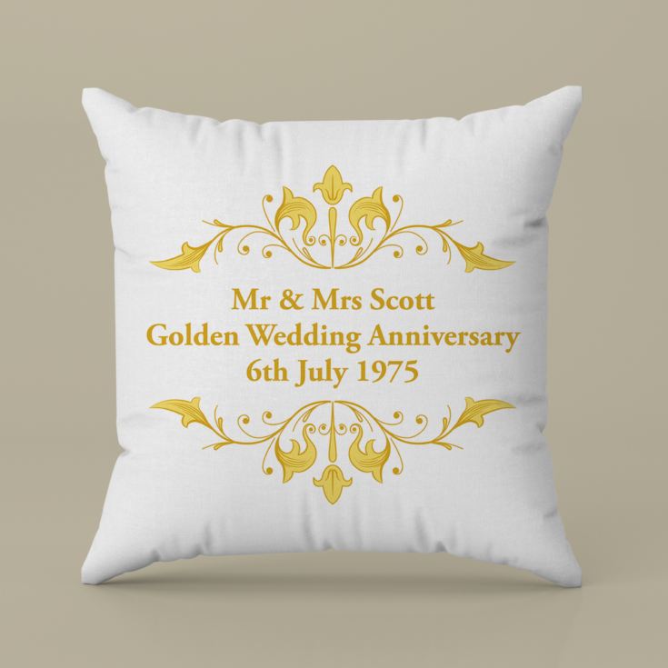 Personalised Golden Anniversary Cushion product image