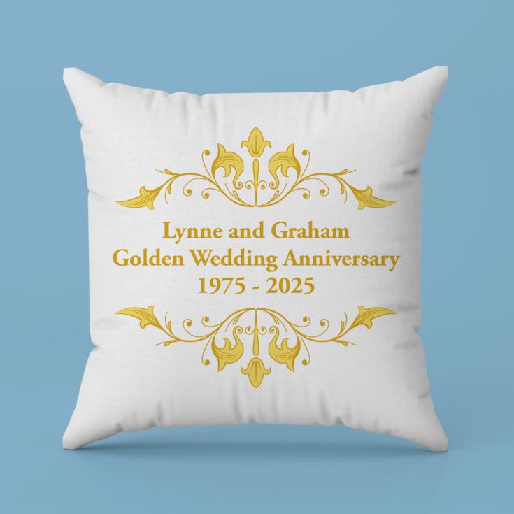 Personalised Golden Anniversary Cushion product image