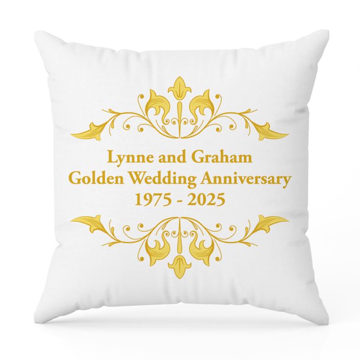 Personalised Golden Anniversary Cushion product image