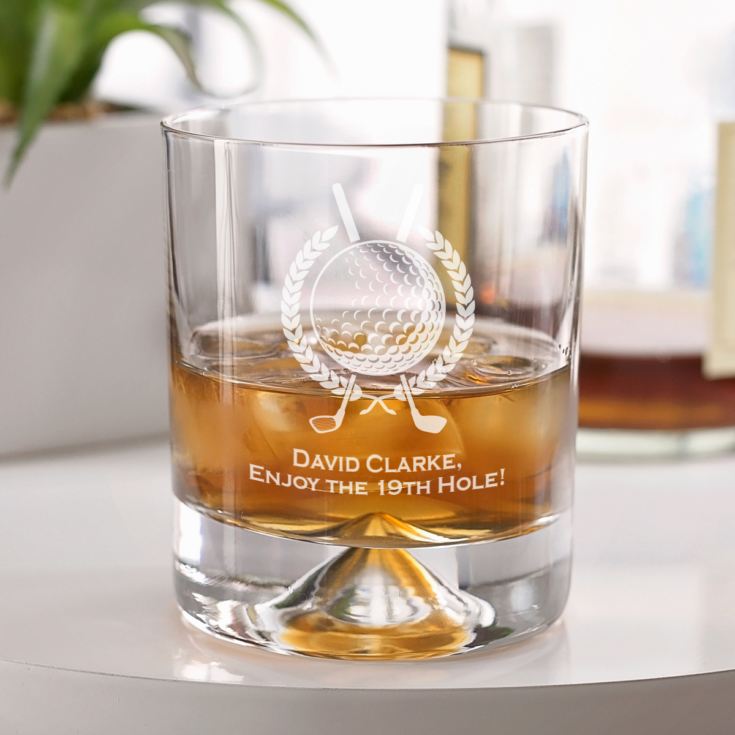 Personalised Golf Whisky Tumbler product image