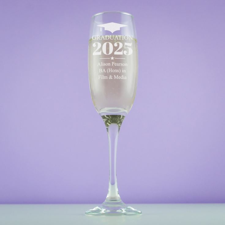 Personalised Graduation Prosecco Glass product image