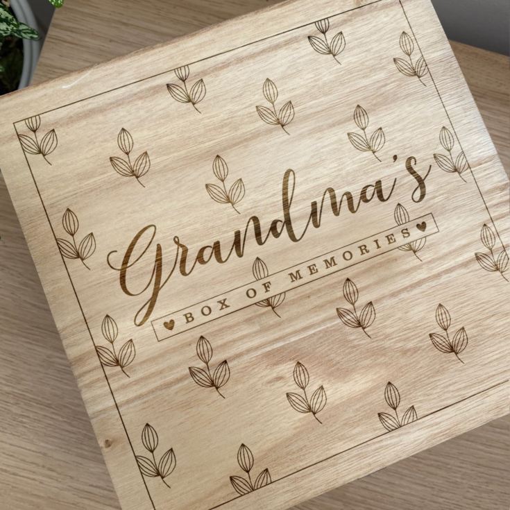 Personalised Grandmas Memories Wooden Keepsake Box product image