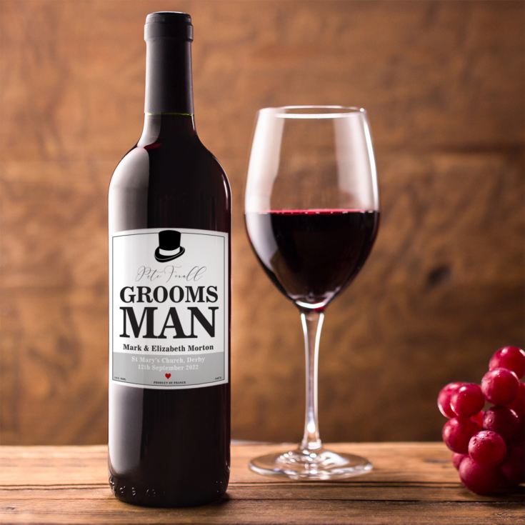 Personalised Groomsman Red Wine product image