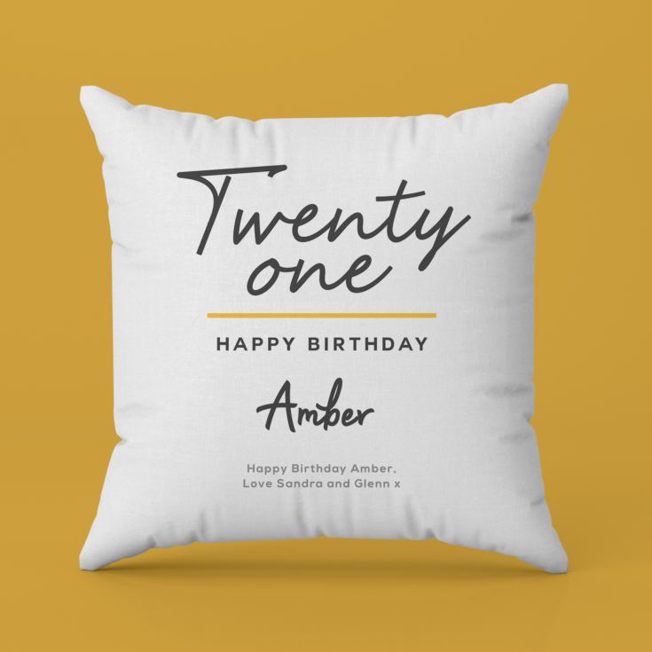 Personalised Classy 21st Birthday Cushion product image