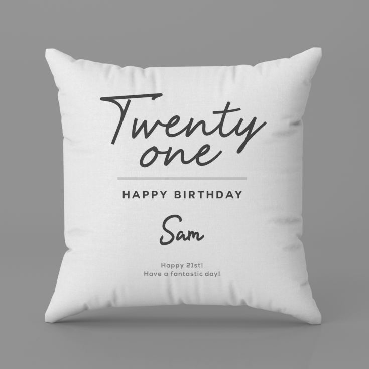 Personalised Classy 21st Birthday Cushion product image