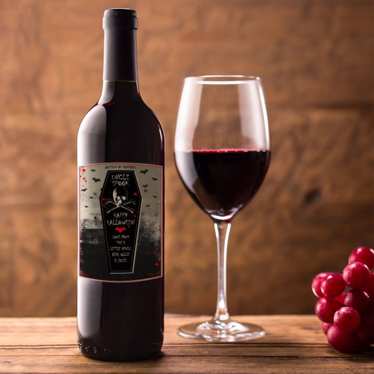 Personalised Happy Halloween Red Wine product image