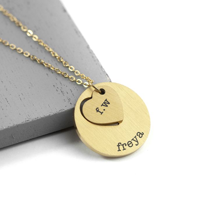 Personalised Cut-out Heart Shaped Necklace product image