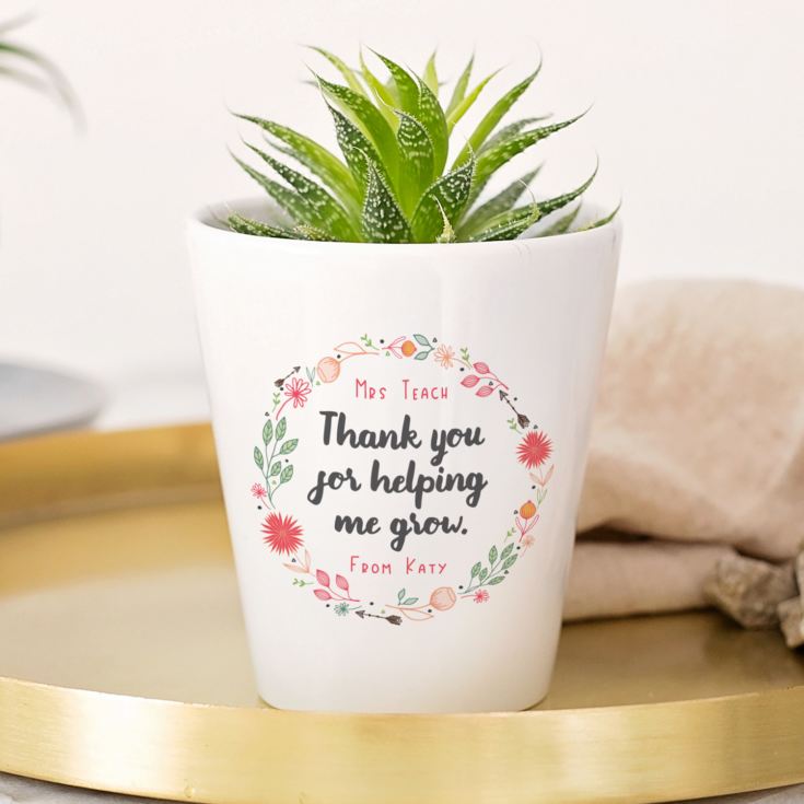 Personalised Teacher Plant Pot | The Gift Experience