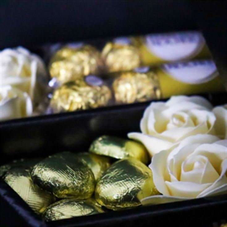 Ferrero Rocher & Raffaello Bouquet with Ivory Roses product image
