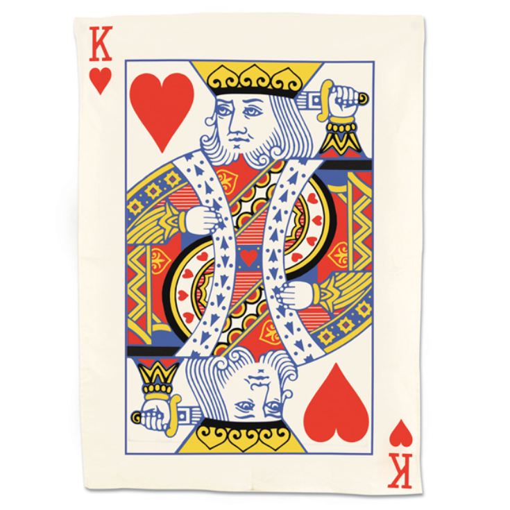 King Of Hearts Playing Card Tea Towel | The Gift Experience